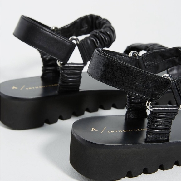 Anthropologie A Fiona Sport Sandals Black size 37 (6.5) - Picture 10 of 11